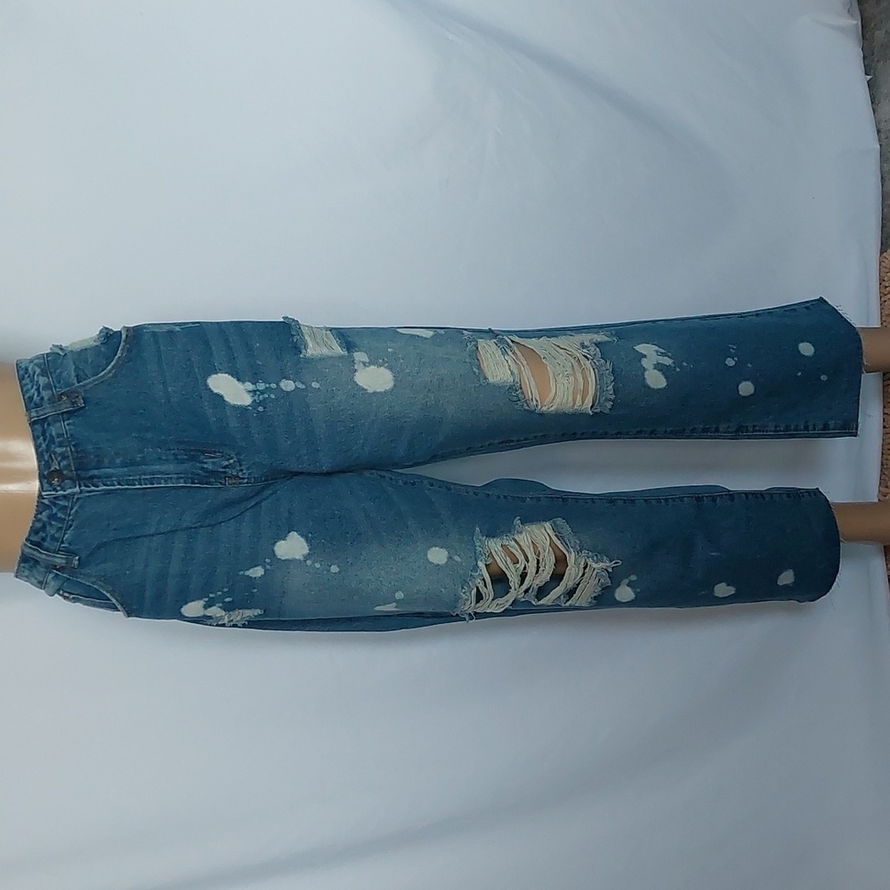 Almonst Famous Boyfriend‎ Jeans Womens  Distressed Blue Size 13